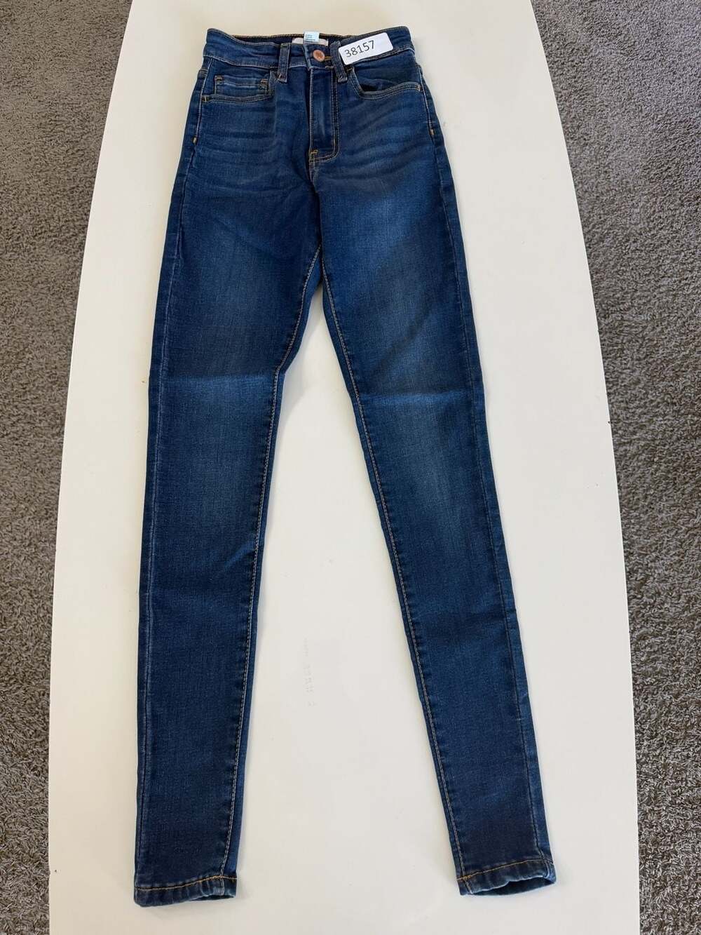 Forever 21 High-Rise Skinny Jeans Women's Size 24 Dark Blue Wash